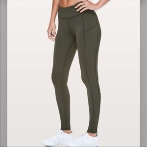 Lululemon speed up mid rise 28” tight dark olive